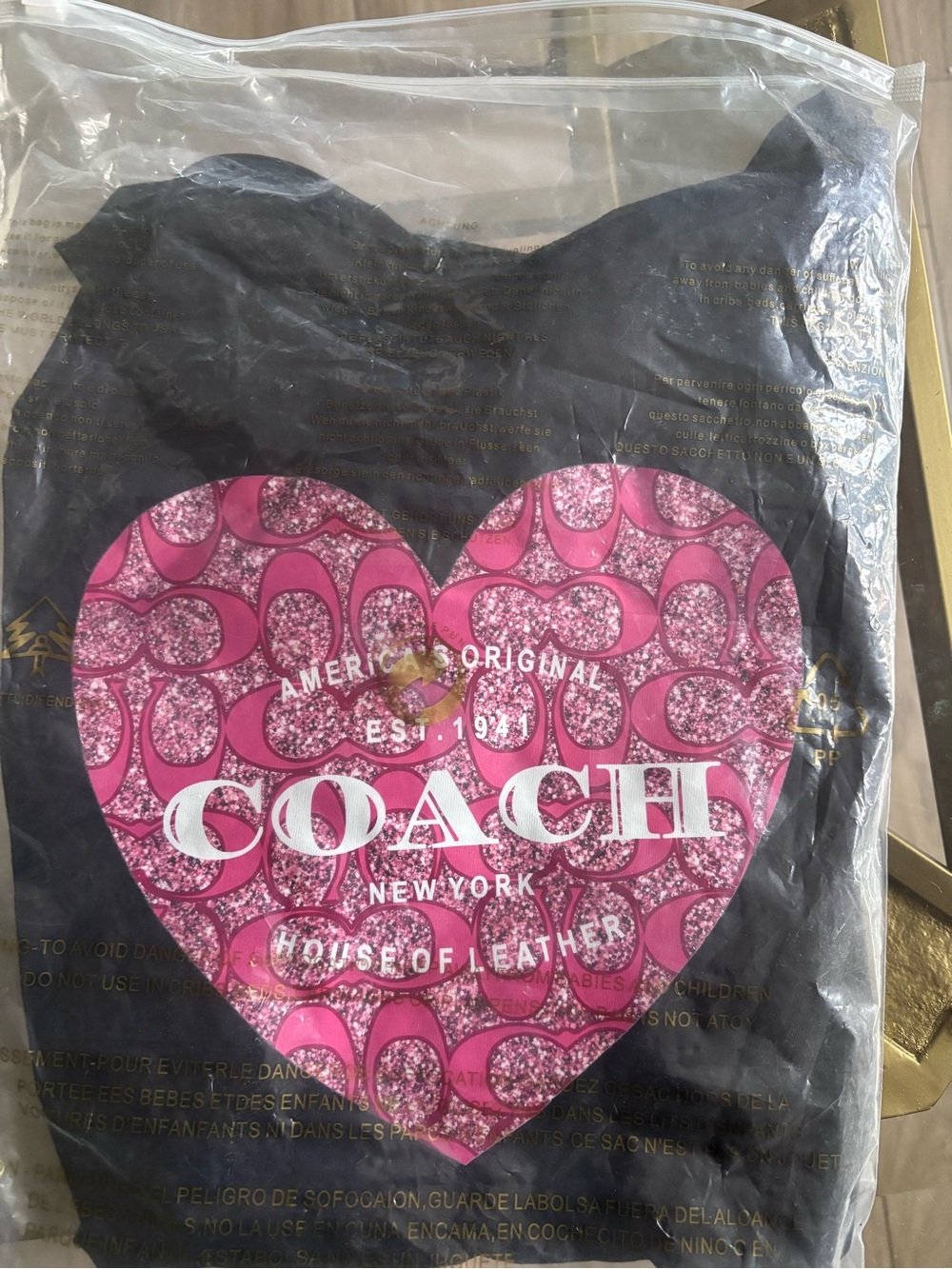 Black with Pink Signature Heart Graphic